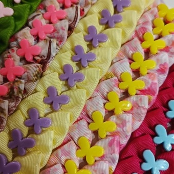 Laço de Gorgurão M - Borboleta - Pacote com 50und