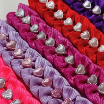 Laço P - Coração Prensado - Pacote com 50und