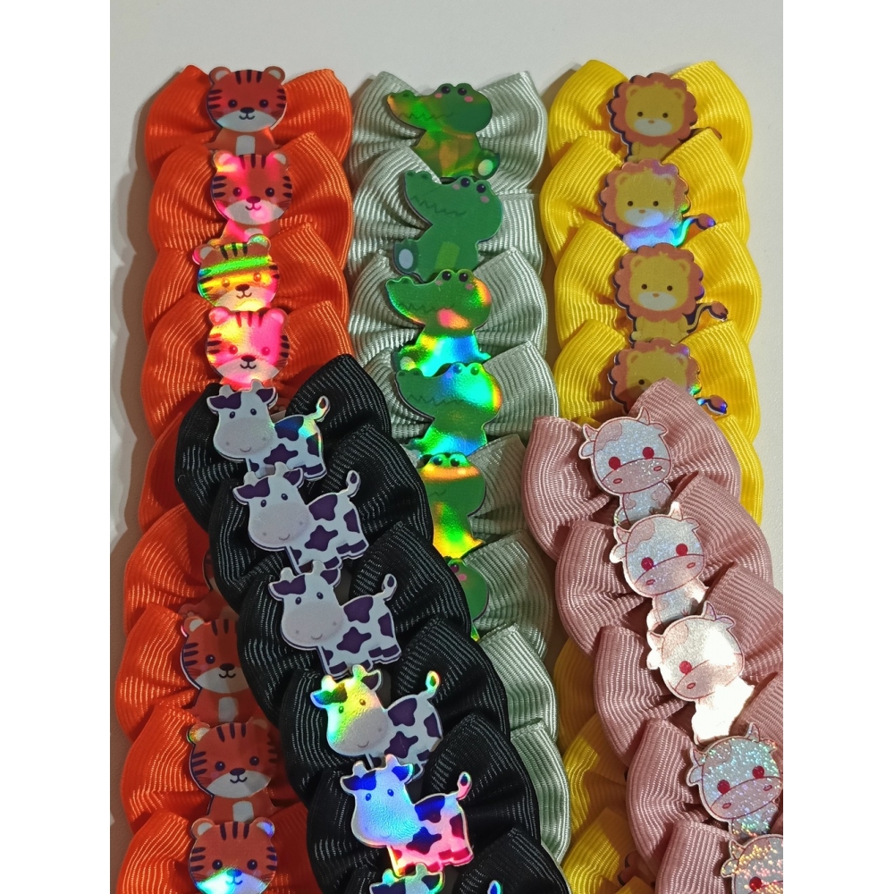 Laço M - Adesivo de animais - Pacote com 50und