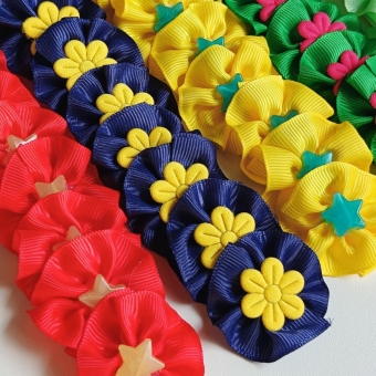 Fuxico M - Flor de Tecido - Pacote com 50und