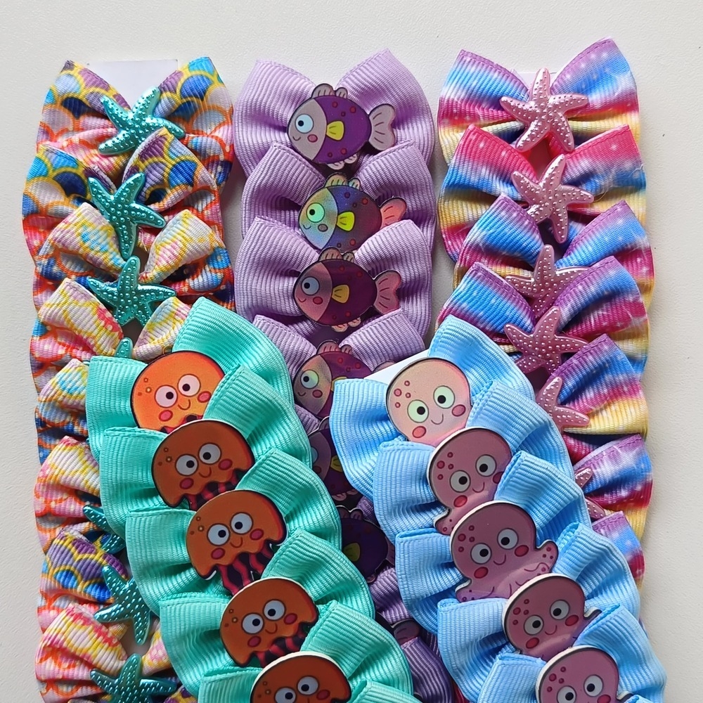 Laço M - Fundo do mar e estrela - Pacote com 50und