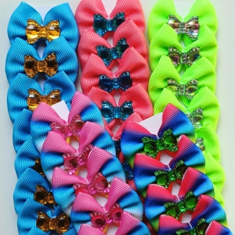 Laço M - Arco-Íris - Pacote com 50und