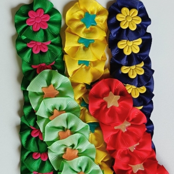 Fuxico M - Flor de Tecido - Pacote com 50und