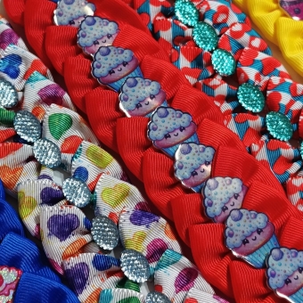 Laço M - Cupcake - Pacote com 50und