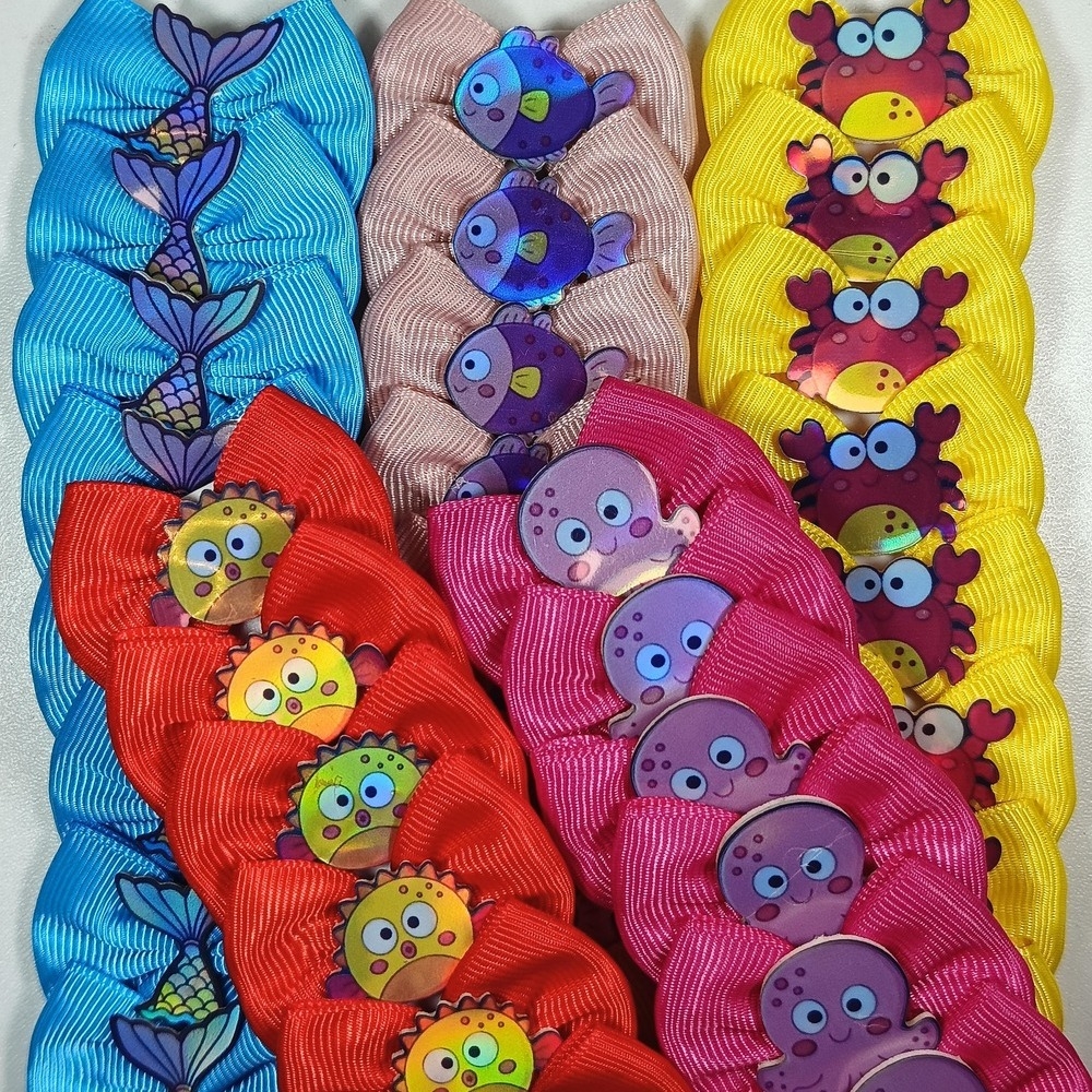 Laço M - Fundo do mar - Pacote com 50und