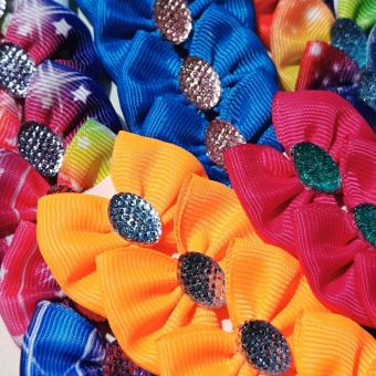 Laço M - Colorido - Pacote com 50und