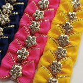 Laço P - Flor Dourada - Pacote com 30und