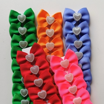 Laço P - Coração Prensado - Pacote com 50und