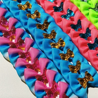 Laço M - Arco-Íris - Pacote com 50und