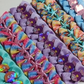 Laço M - Fundo do mar e estrela - Pacote com 50und